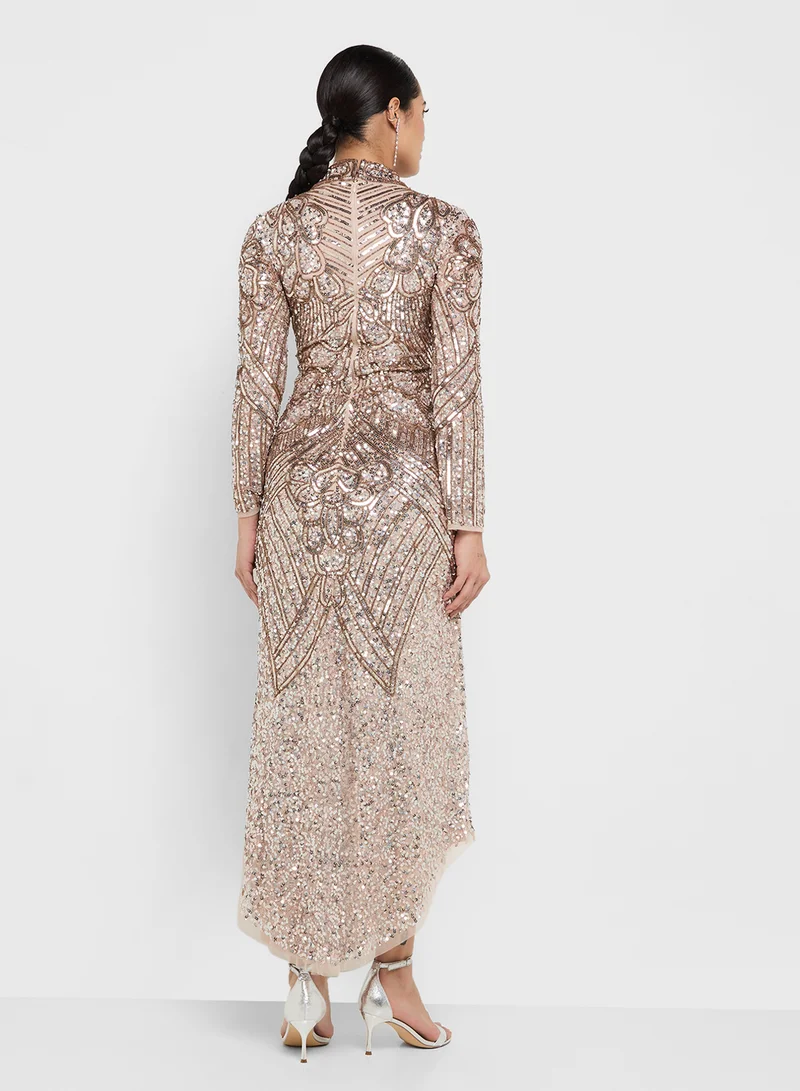 Amelia Rose Embellished Midi Dress
