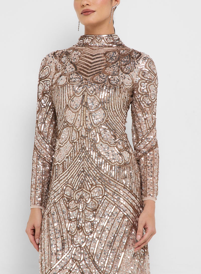 Amelia Rose Embellished Midi Dress - Image 3