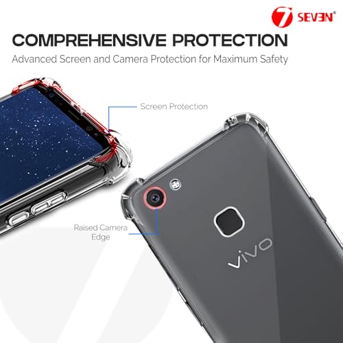 7-Seven 7SEVEN® Back Cover for VIVO V7 Transparent Mobile Back Case Shock Proof Design Camera Edges Protection Crystal Clear Phone Case Silicon Soft TPU and Flexible Bumper Phone Cover - Image 3