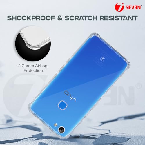 7-Seven 7SEVEN® Back Cover for VIVO V7 Transparent Mobile Back Case Shock Proof Design Camera Edges Protection Crystal Clear Phone Case Silicon Soft TPU and Flexible Bumper Phone Cover - Image 5