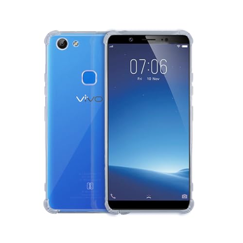 7-Seven 7SEVEN® Back Cover for VIVO V7 Transparent Mobile Back Case Shock Proof Design Camera Edges Protection Crystal Clear Phone Case Silicon Soft TPU and Flexible Bumper Phone Cover - Image 1