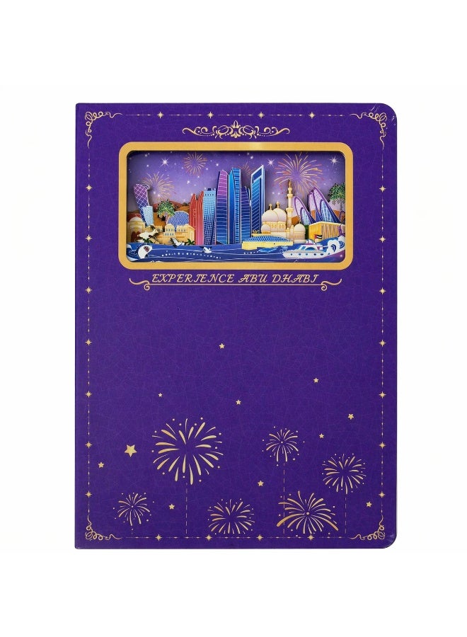Abu Dhabi 3D Papercut Notebook (Night Edition) – UAE Souvenir Gift - Image 1