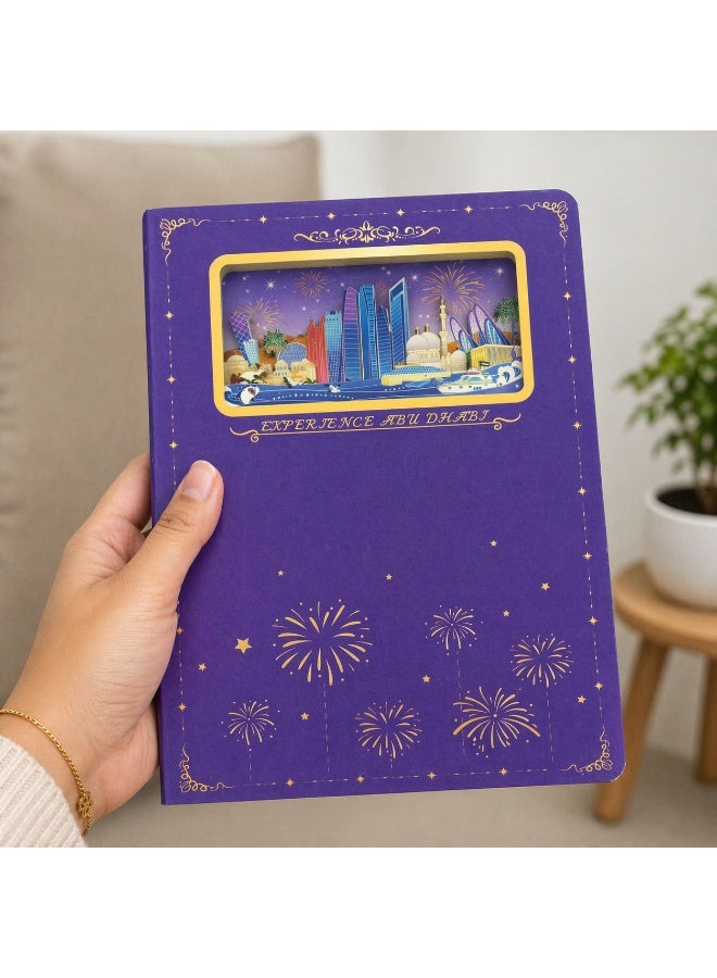 Abu Dhabi 3D Papercut Notebook (Night Edition) – UAE Souvenir Gift - Image 2