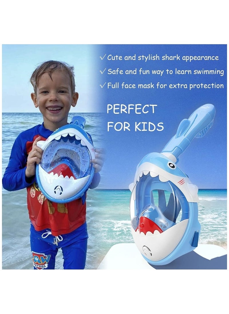 M MIAOYAN Full Face Snorkel Mask for Kids, Kids Snorkeling Set 180 Degree Panoramic View, Safe Anti-Leak Anti-Fog Snorkeling Gear for Kids  - Image 5