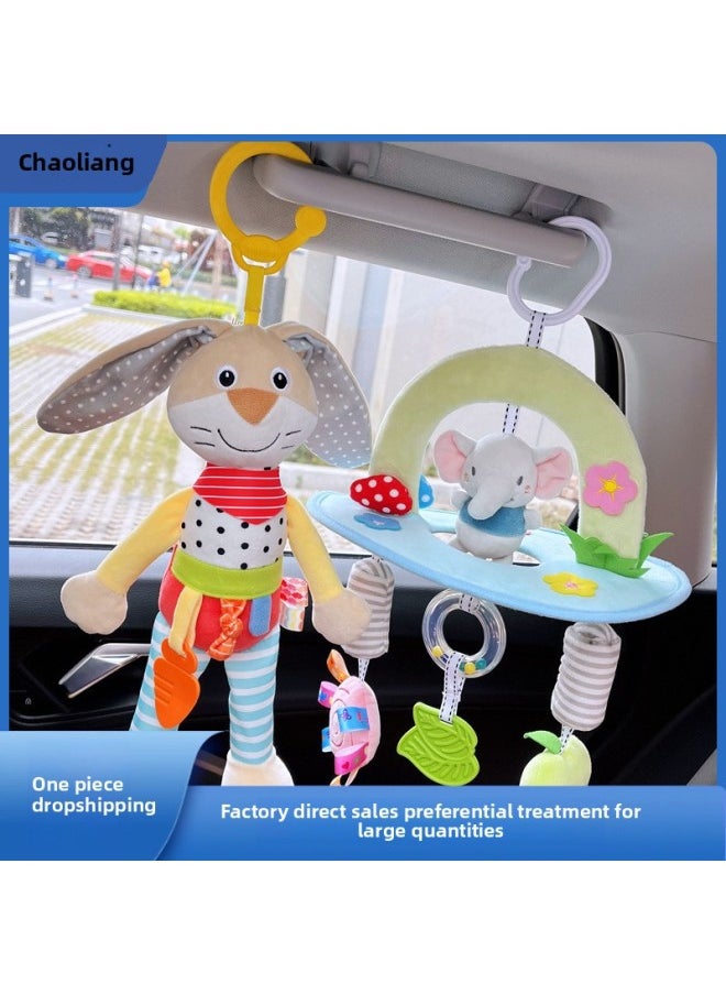 Baby Cradle Comfort Pendant Baby Car Seat Bed Bell Chase Vision Cart Toy Girl Metal Free Shipping-Color:❋Red Monkey [teether]  - Image 3