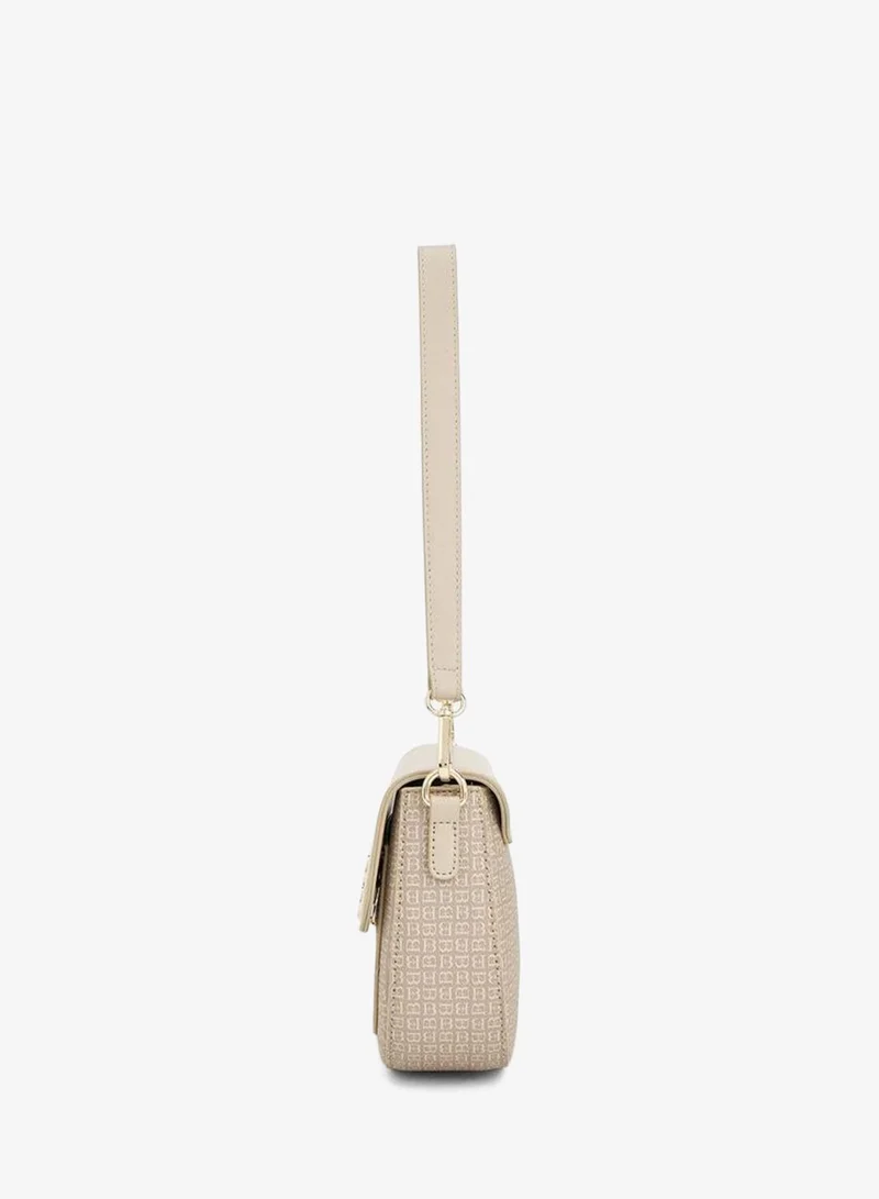 Flora Bella By Shoexpress TAUPE Flora Bella Monogram Shoulder Bag And Additional Shoulder Strap for Women | Best Price UAE