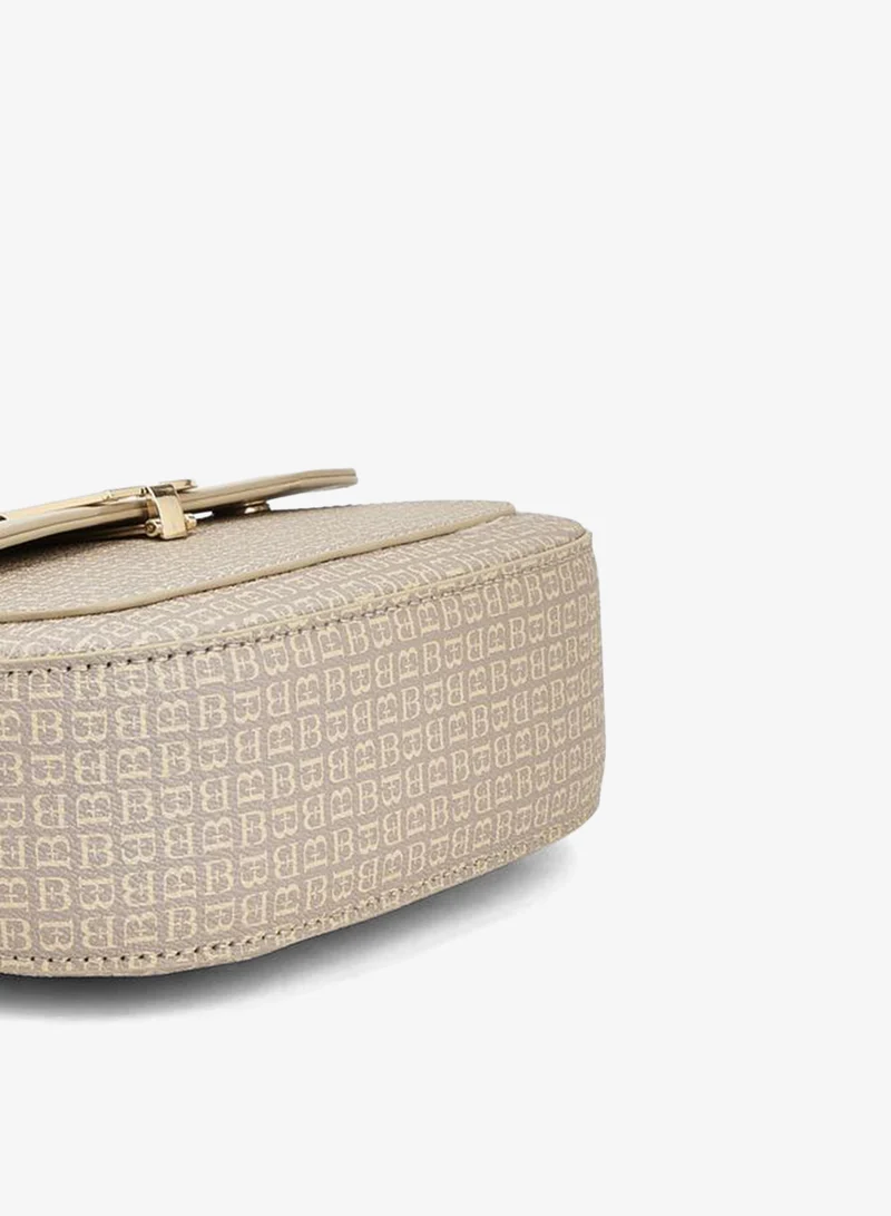 Flora Bella By Shoexpress TAUPE Flora Bella Monogram Shoulder Bag And Additional Shoulder Strap for Women | Best Price UAE
