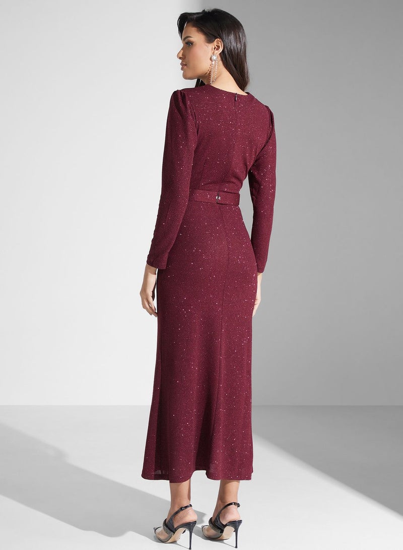 Khizana Belted Sparkle Dress - Image 2