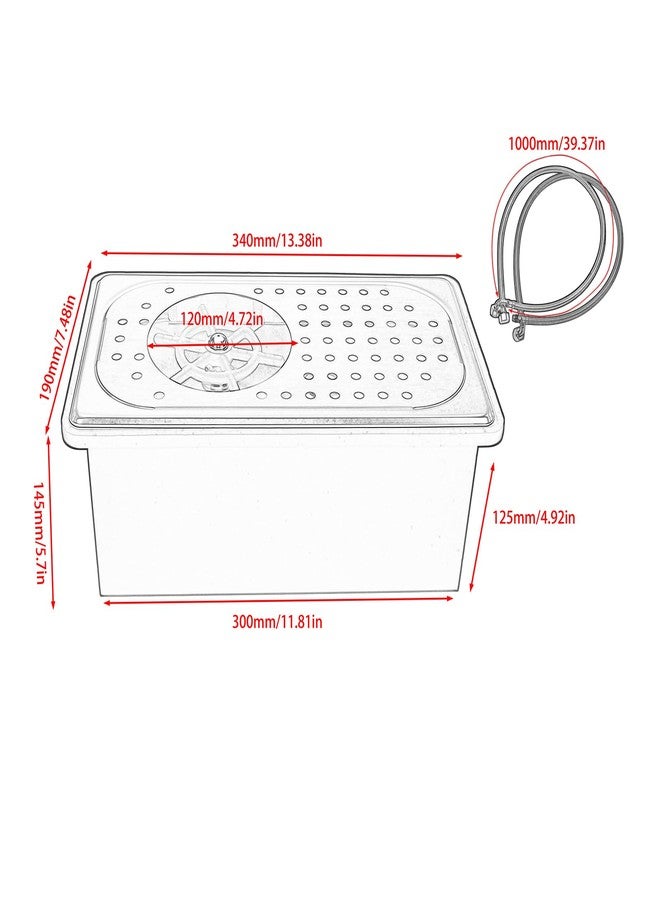 DIBTSA Pitcher Rinser with Base and Drip Tray, Stainless Steel Countertop Glass Rinser Cup Washer Sink with Side Spray, 13.38" x 7.48" x 5.7", Silver A - Image 2