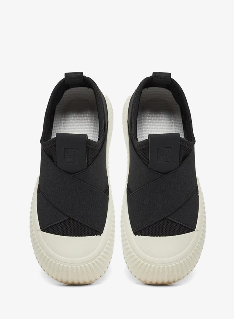 Take Two Boys Black Canvas Thick Sole Casual Shoes - Image 5