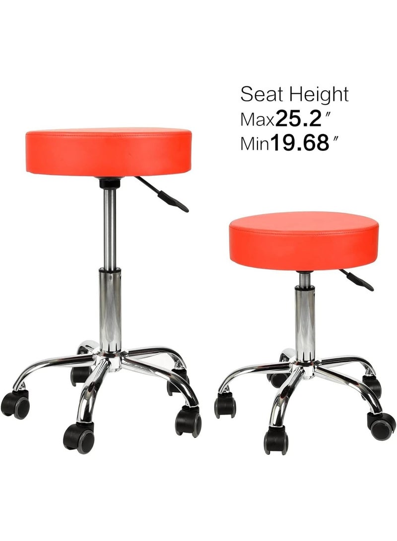 Faux Leather Adjustable Swivel Multipurpose Medical & Bar Stool – Height Adjustable, Comfortable Seating - Image 3
