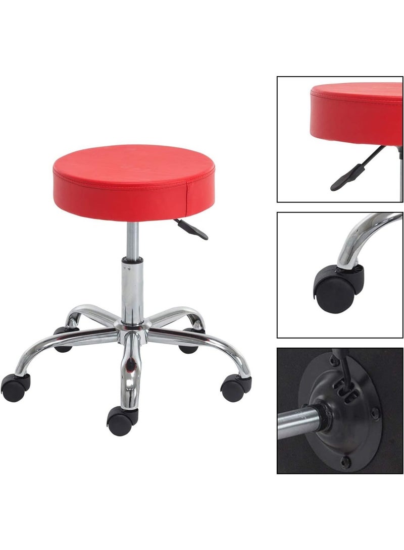 Faux Leather Adjustable Swivel Multipurpose Medical & Bar Stool – Height Adjustable, Comfortable Seating - Image 4