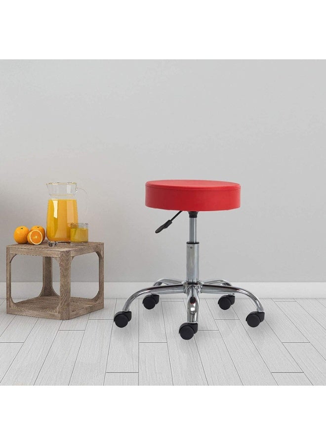 Faux Leather Adjustable Swivel Multipurpose Medical & Bar Stool – Height Adjustable, Comfortable Seating - Image 1