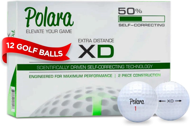 Polara XD Extra Distance Self-Correcting Golf Balls - 12 Pack - Image 1