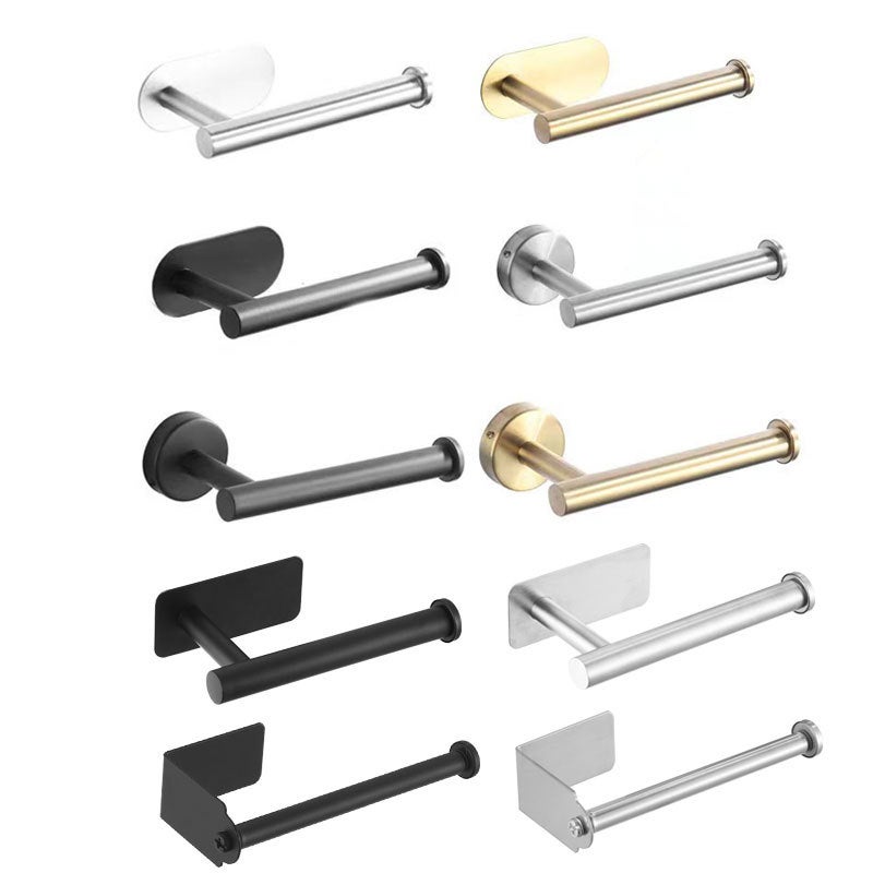 Bathroom Tissue Holder Stainless Steel Roll Holder Toilet Punch-Free Toilet Paper Holder Kitchen Tissue Storage Rack - Image 2