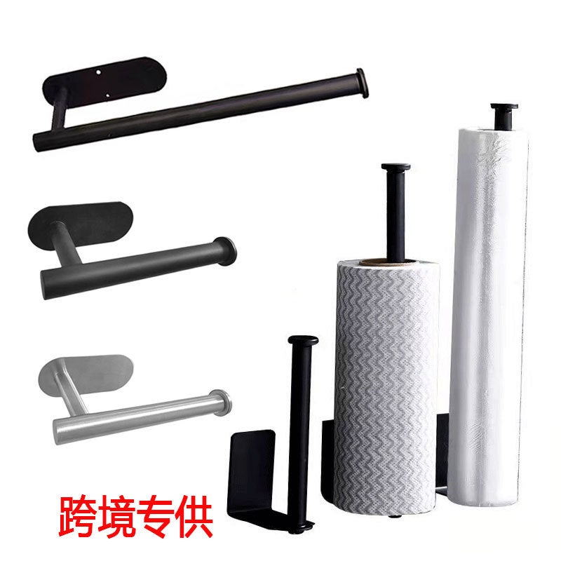 Bathroom Tissue Holder Stainless Steel Roll Holder Toilet Punch-Free Toilet Paper Holder Kitchen Tissue Storage Rack - Image 4