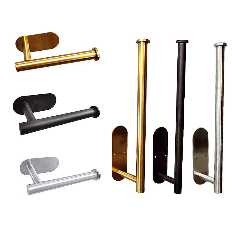 Bathroom Tissue Holder Stainless Steel Roll Holder Toilet Punch-Free Toilet Paper Holder Kitchen Tissue Storage Rack - Image 3