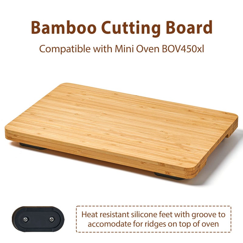 Umilife Cutting board Compatible with Breville BOV450XL Mini Smart Toaster Oven, Accessories for Countertop Oven, With Heat Resistant Non-Skid Silicone Feet, Creates Storage Space, Protects Cabinets Cupboard - Image 2