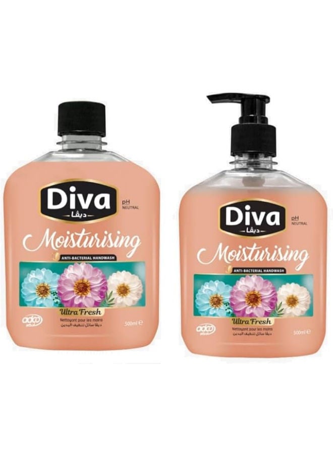 Ultra Fresh Moisturiing Anti-Bacterial Handwash MultiScent 500+500 ml