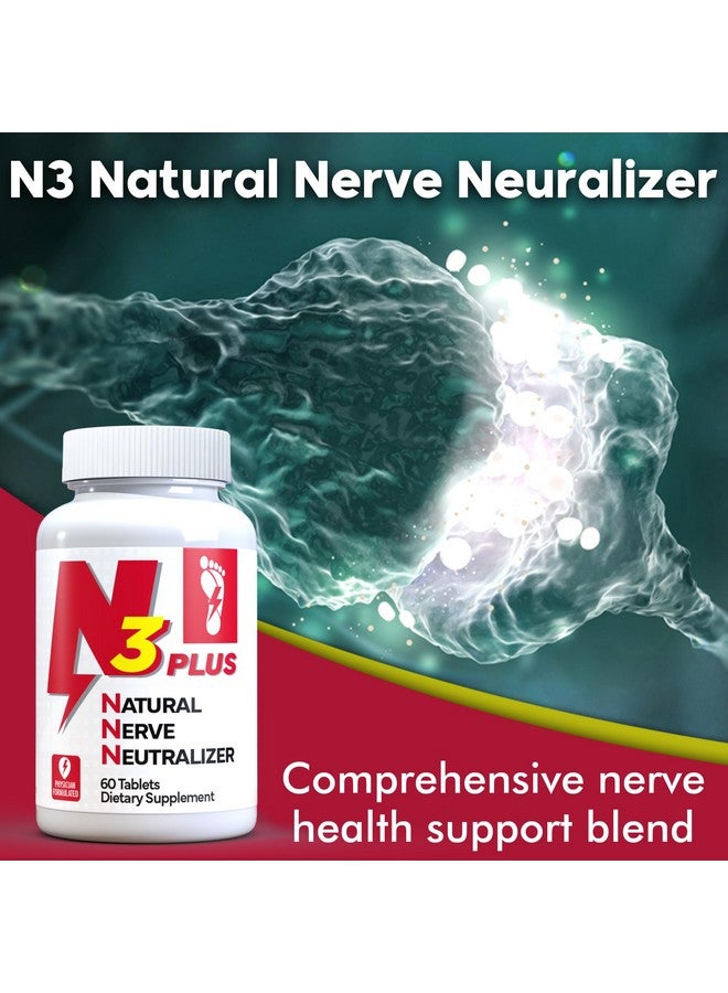 N3 Natural Nerve Neutralizer Plus - Nerve Support Supplement with Vitamin D3, B1, B6 & B12, Life’s DHA, Alpha Lipoic Acid, Acetyl-L-Carnitine & Turmeric - Nerve Repair & Regeneration Formula (Tablets) - Image 2