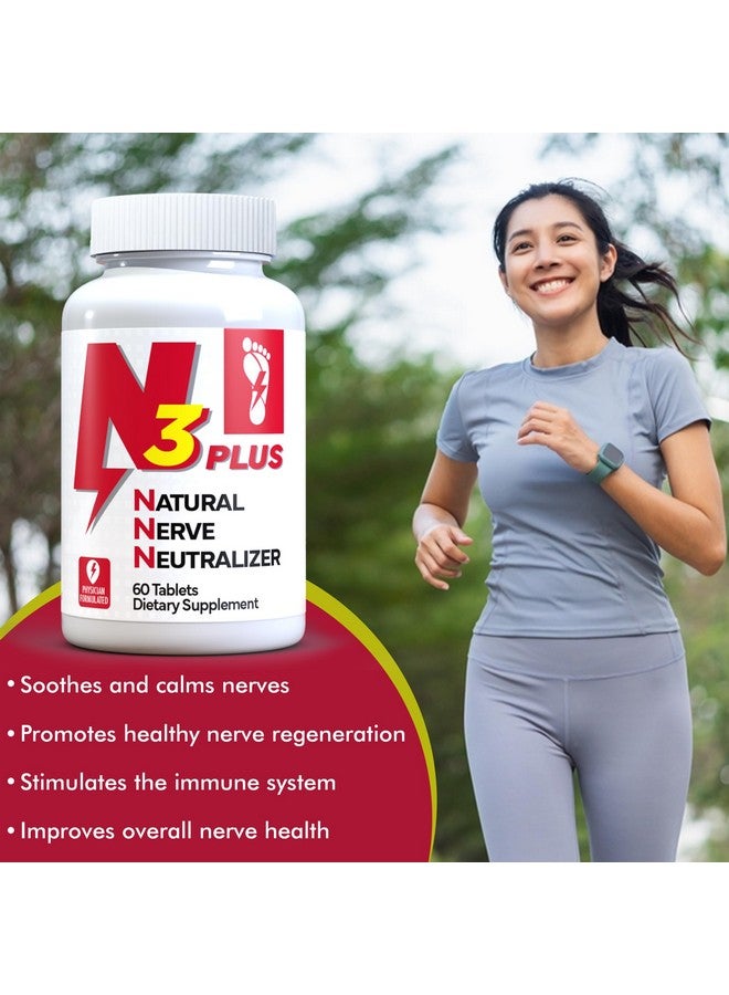 N3 Natural Nerve Neutralizer Plus - Nerve Support Supplement with Vitamin D3, B1, B6 & B12, Life’s DHA, Alpha Lipoic Acid, Acetyl-L-Carnitine & Turmeric - Nerve Repair & Regeneration Formula (Tablets) - Image 3