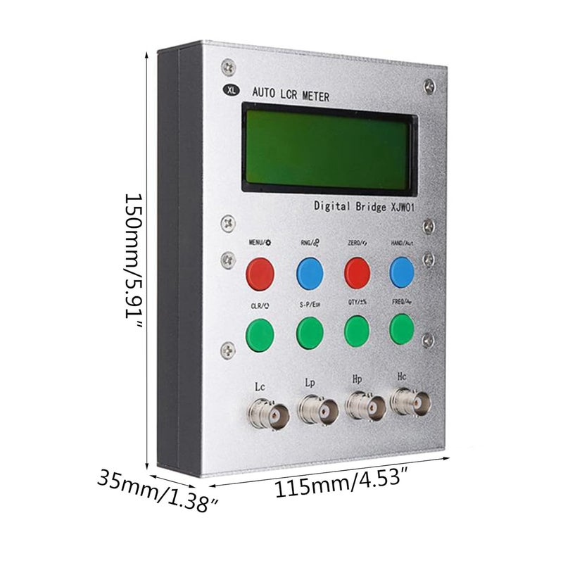 مقياس الجسر الرقمي متعدد الألوان LCR بدقة 0.3 بالمائة بشاشة LCD وحالة معدنية XJW01 - Image 4