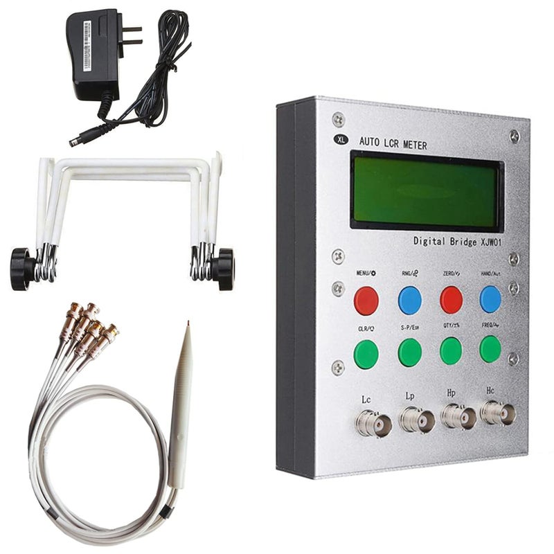 مقياس الجسر الرقمي متعدد الألوان LCR بدقة 0.3 بالمائة بشاشة LCD وحالة معدنية XJW01 - Image 1