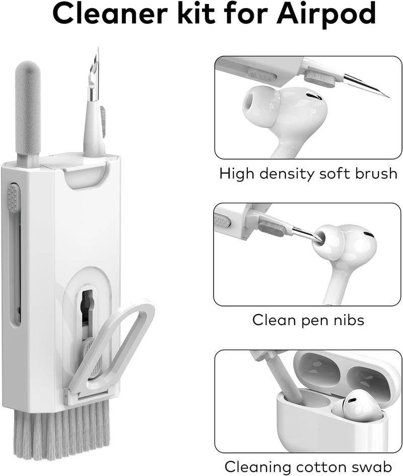 GadgetBite 8 in 1 Laptop and Electronics Cleaner Kit, Practical Tools Set for Cleaning Mobile Phones, PC Monitors, Laptops, and More, White Color, Complete and Efficient Cleaning Solution - Image 2