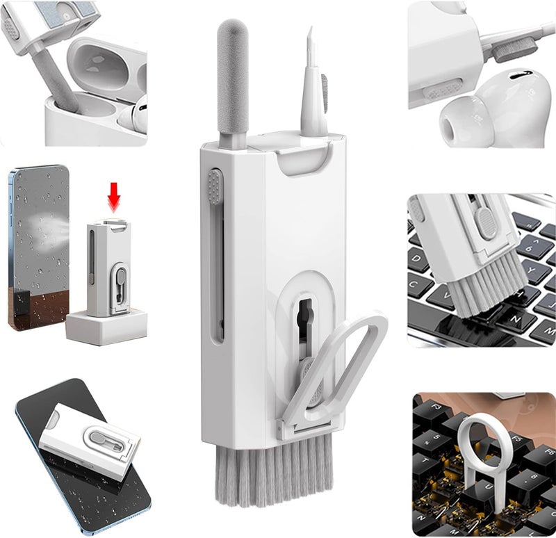 GadgetBite 8 in 1 Laptop and Electronics Cleaner Kit, Practical Tools Set for Cleaning Mobile Phones, PC Monitors, Laptops, and More, White Color, Complete and Efficient Cleaning Solution - Image 1