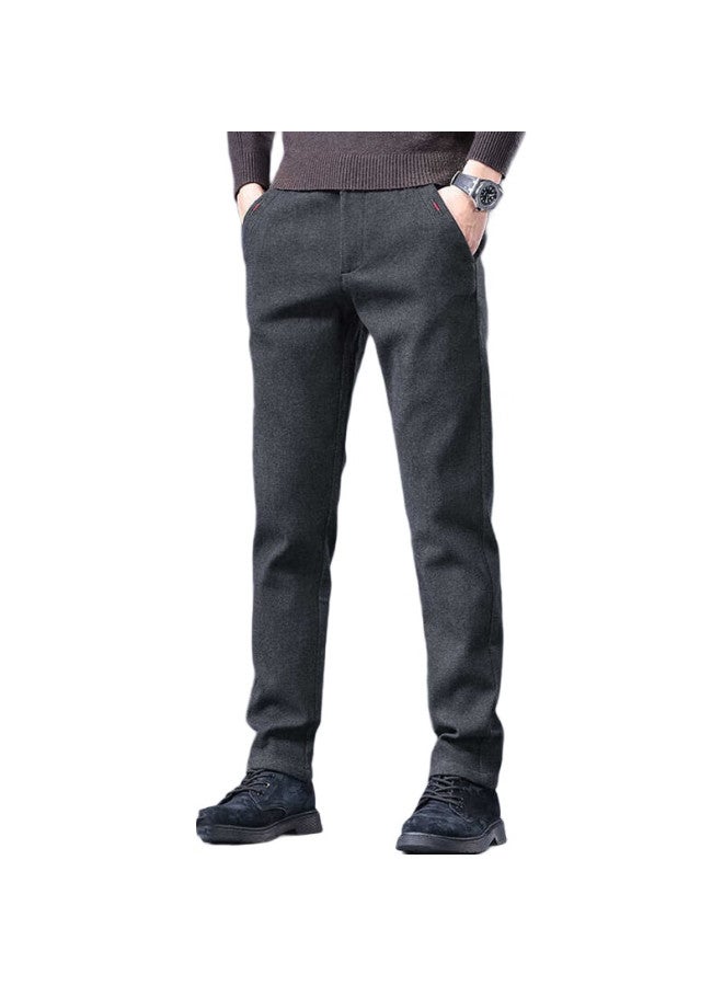 ROMON Casual Pants For Men, Business Casual Stylish Trousers, Elastic Slim Fit Versatile Men'S Pants, Gray, Size 32 - Image 3