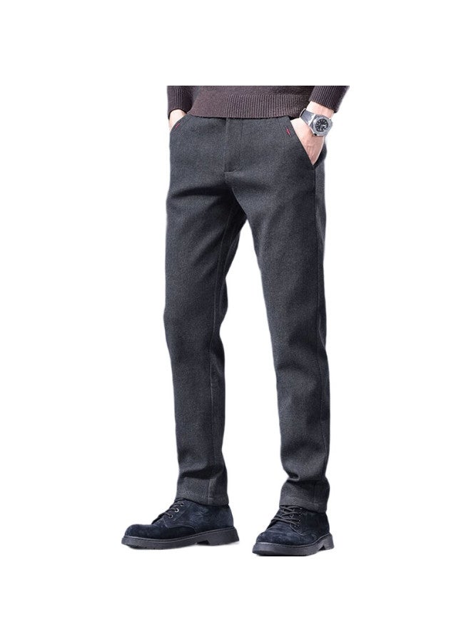 ROMON Casual Pants For Men, Business Casual Stylish Trousers, Elastic Slim Fit Versatile Men'S Pants, Gray, Size 32 - Image 2