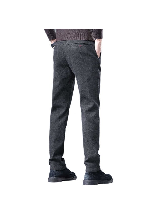 ROMON Casual Pants For Men, Business Casual Stylish Trousers, Elastic Slim Fit Versatile Men'S Pants, Gray, Size 32 - Image 1