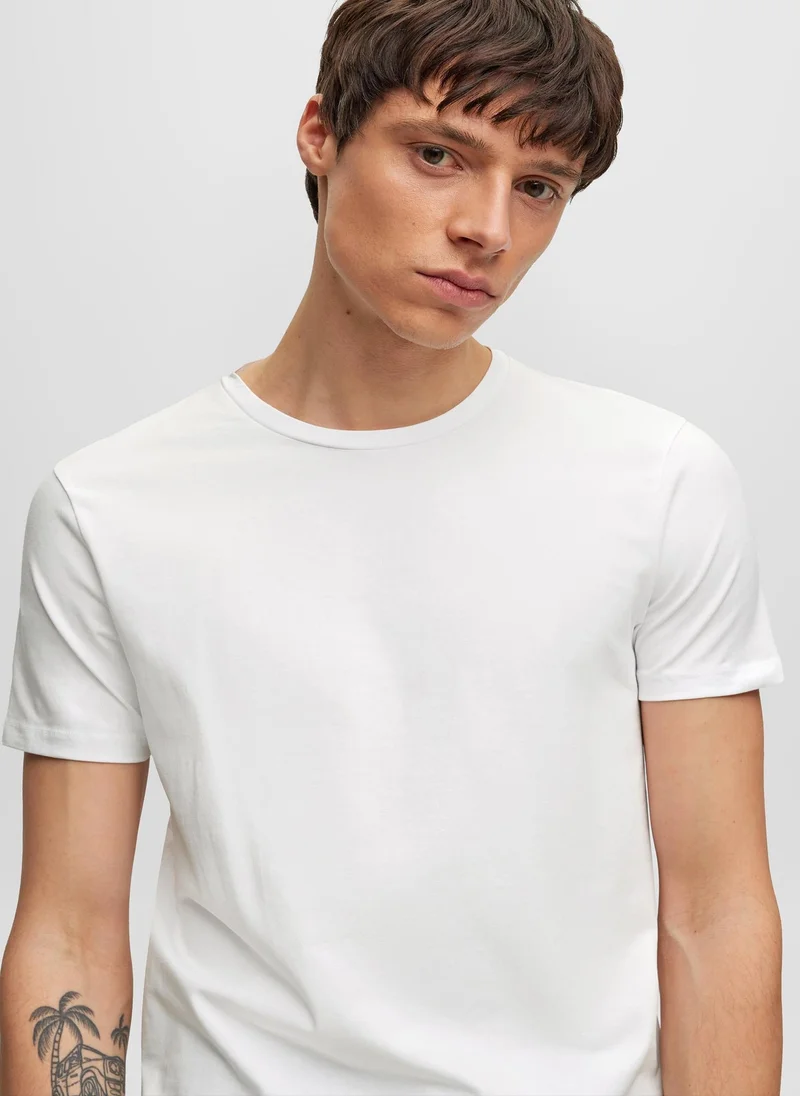 HUGO Two-pack of slim-fit T-shirts in stretch cotton