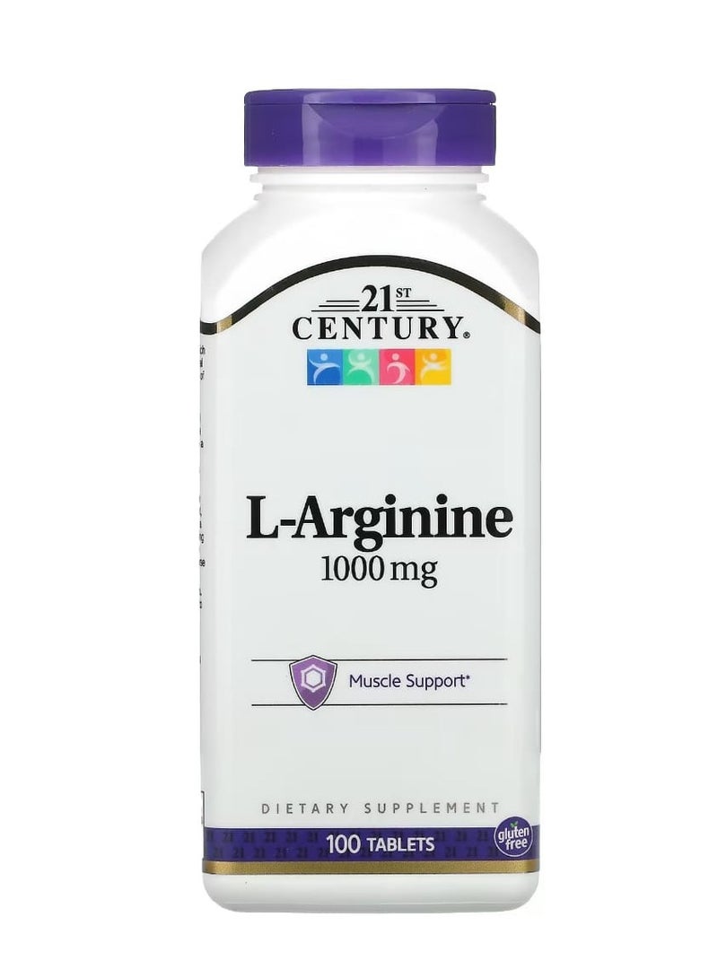 21st Century L-Arginine 1,000 Mg 100 Tablets - Image 1