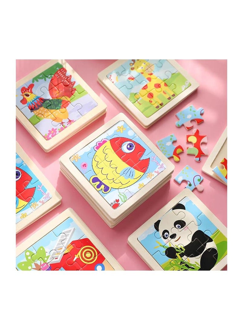 Wooden Jigsaw Puzzle Set for Toddlers and Kids Pack of 4 Ocean Theme Puzzles Educational Learning Toys for Early Childhood Development - Image 1