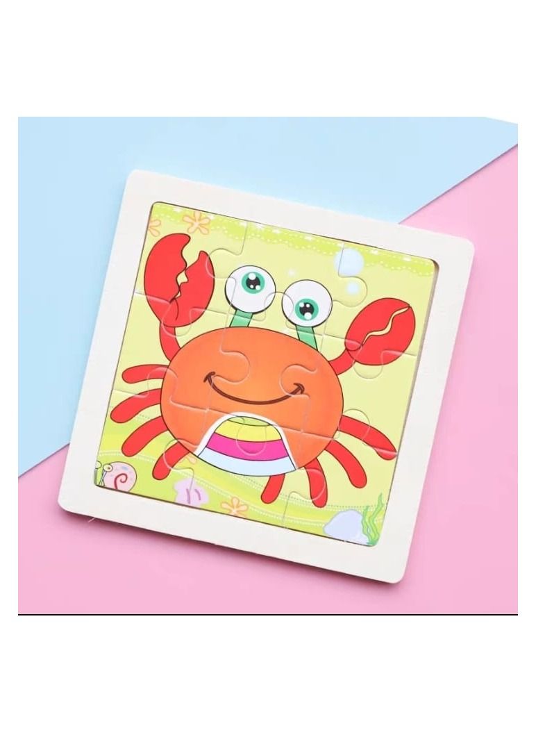 Wooden Jigsaw Puzzle Set for Toddlers and Kids Pack of 4 Ocean Theme Puzzles Educational Learning Toys for Early Childhood Development - Image 4