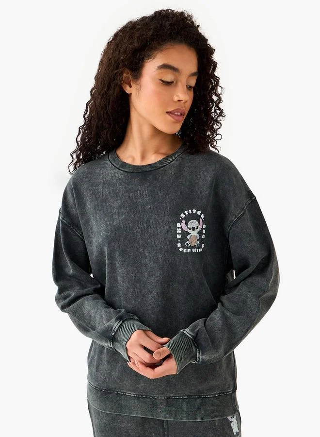 SP Characters Sweatshirt with Stitch Print Cotton