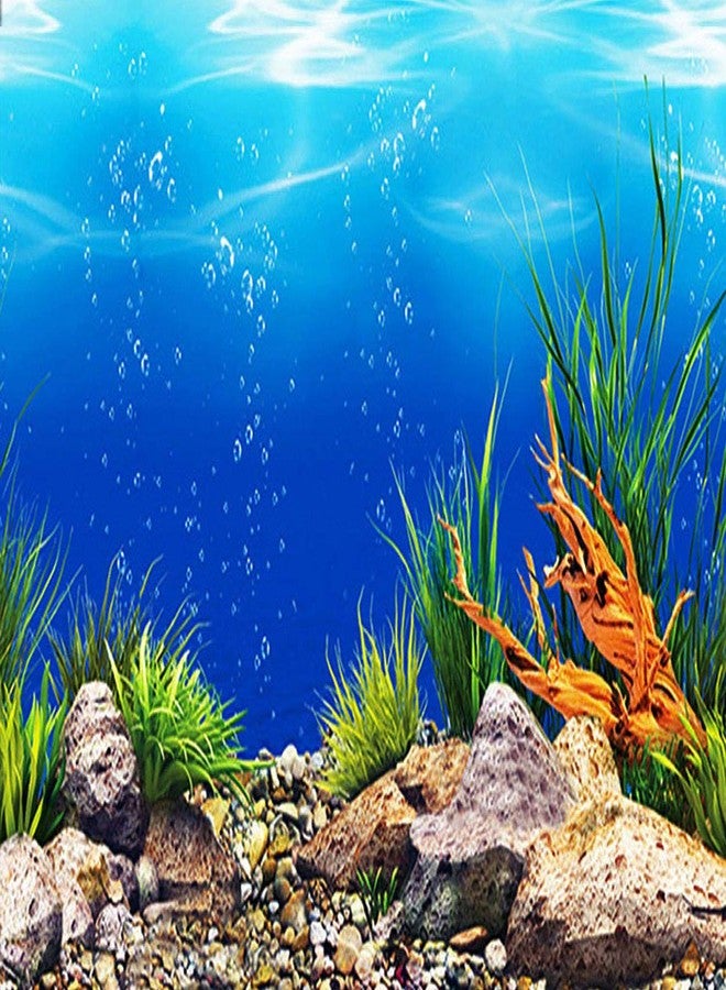ELEBOX New 20" x 48" Fish Tank Background Paper Wallpaper 2 Sided Colorful Seaweed Water Plants Aquarium Background HD Poster Decorations - Image 3