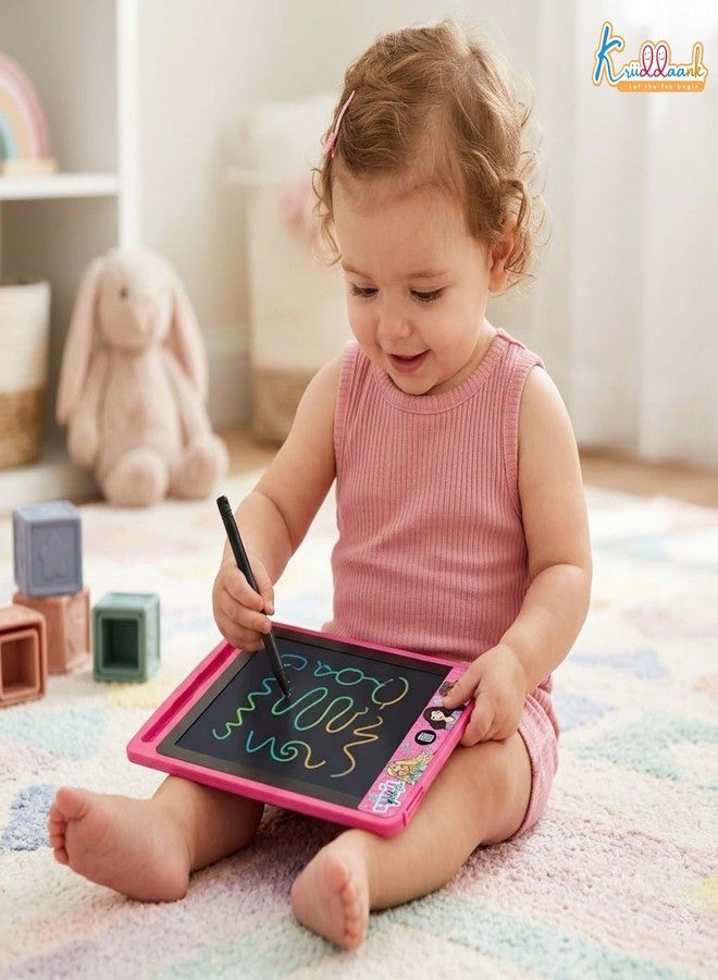 Kriiddaank Barbie LCD Writing Tablet for Kids -10-inch Portable Digital Drawing Pad, Pink Electronic E-Writer & Erasable Doodle Board, Eco-Friendly Educational Toy for Girls 3+, One-Key Clear Function - Image 2