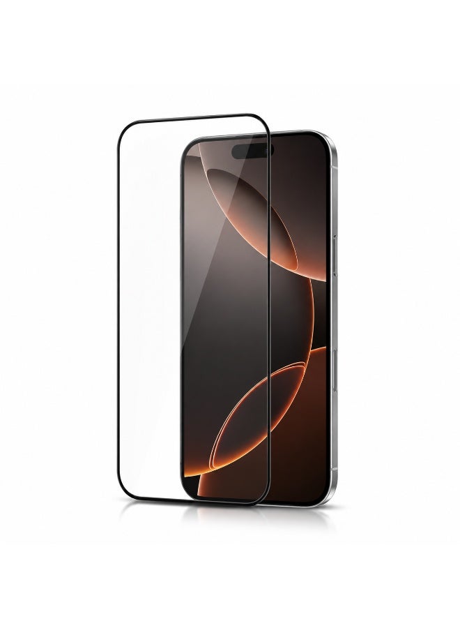 باندا شاشة حماية زجاجية فاخرة لهاتف آيفون 16 برو ماكس (iPhone 16 Pro Max) بتغطية كاملة وإطار أسود - حماية ماكس - Image 1