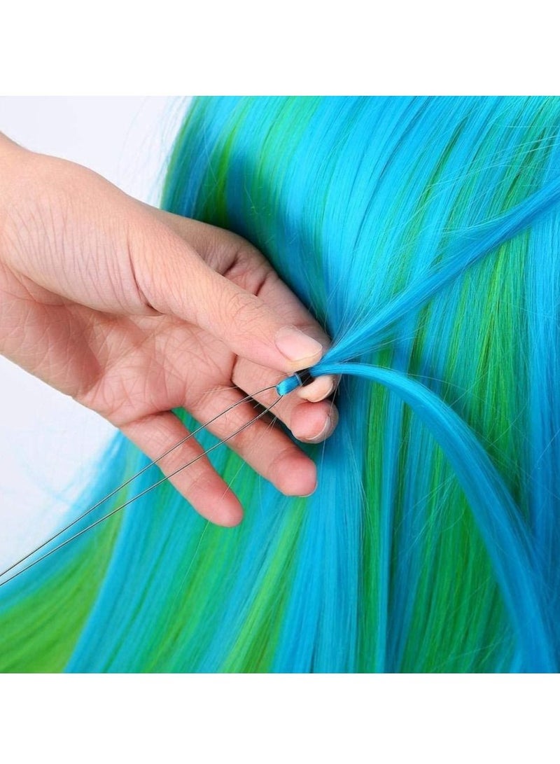 إستيل مجموعة وصلات الشعر من Estelle ، مجموعة وصلات الشعر المستعار كماشة رأس حلقي مع 500 قطعة ملحقات إطالة الشعر من حلقات صغيرة (أسود) - Image 2