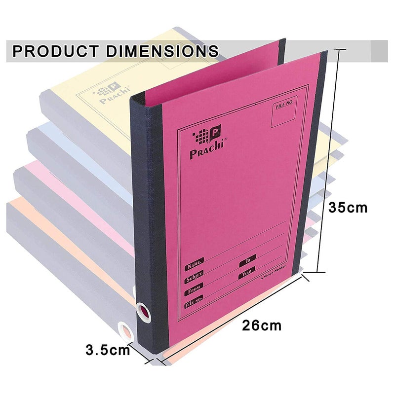 DAHSHA 8 Pack Spring Files A4 Size Paper Folder Cobra File Document Organizer Certificates Holder- Color May Vary (35 x 26 x 3.5 cm) - Image 2