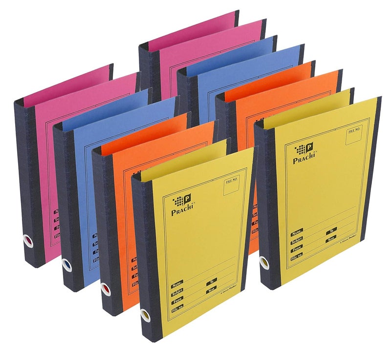 DAHSHA 8 Pack Spring Files A4 Size Paper Folder Cobra File Document Organizer Certificates Holder- Color May Vary (35 x 26 x 3.5 cm) - Image 1