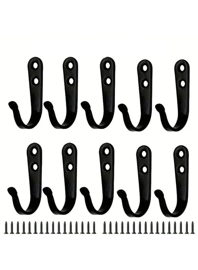Heavy Duty Iron Coat Hooks Wall Mounted 7 Hooks 14 Screws Rust Resistant Home Office - Image 5