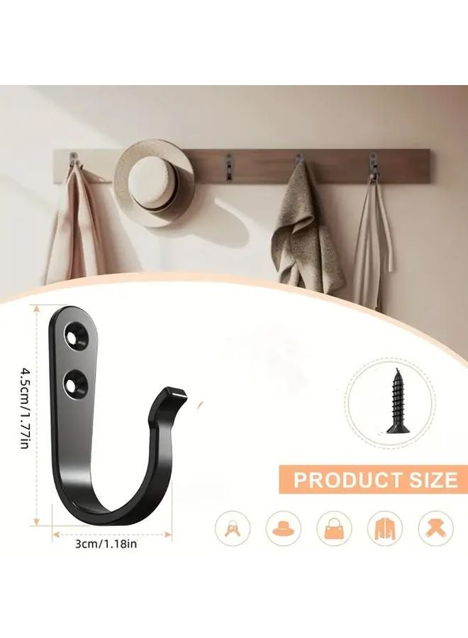 Heavy Duty Iron Coat Hooks Wall Mounted 7 Hooks 14 Screws Rust Resistant Home Office - Image 4