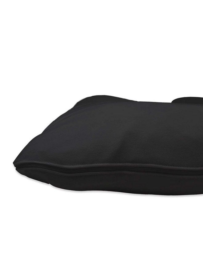 Betty Dain Betty Dain Pregnancy Full Body U-Shaped Pillowcase Replacement Cover, Universal Fit, 100% Jersey Knit Cotton, Soft and Stretchy, Dual Zippers, Black - Image 4