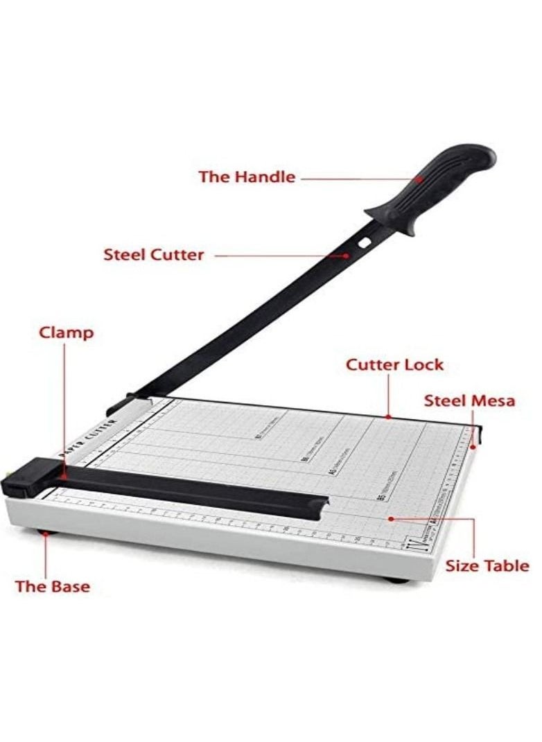 Rubik - Paper Cutter A4 Paper Trimmer Photo Guillotine Craft Machine, 10 Sheets Capacity White - Image 1