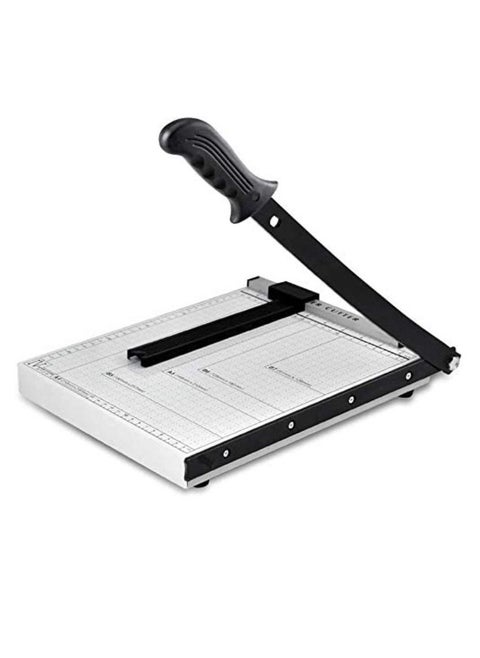 Paper Cutter A4 Paper Trimmer Photo Guillotine Craft Machine, 10 Sheets Capacity White