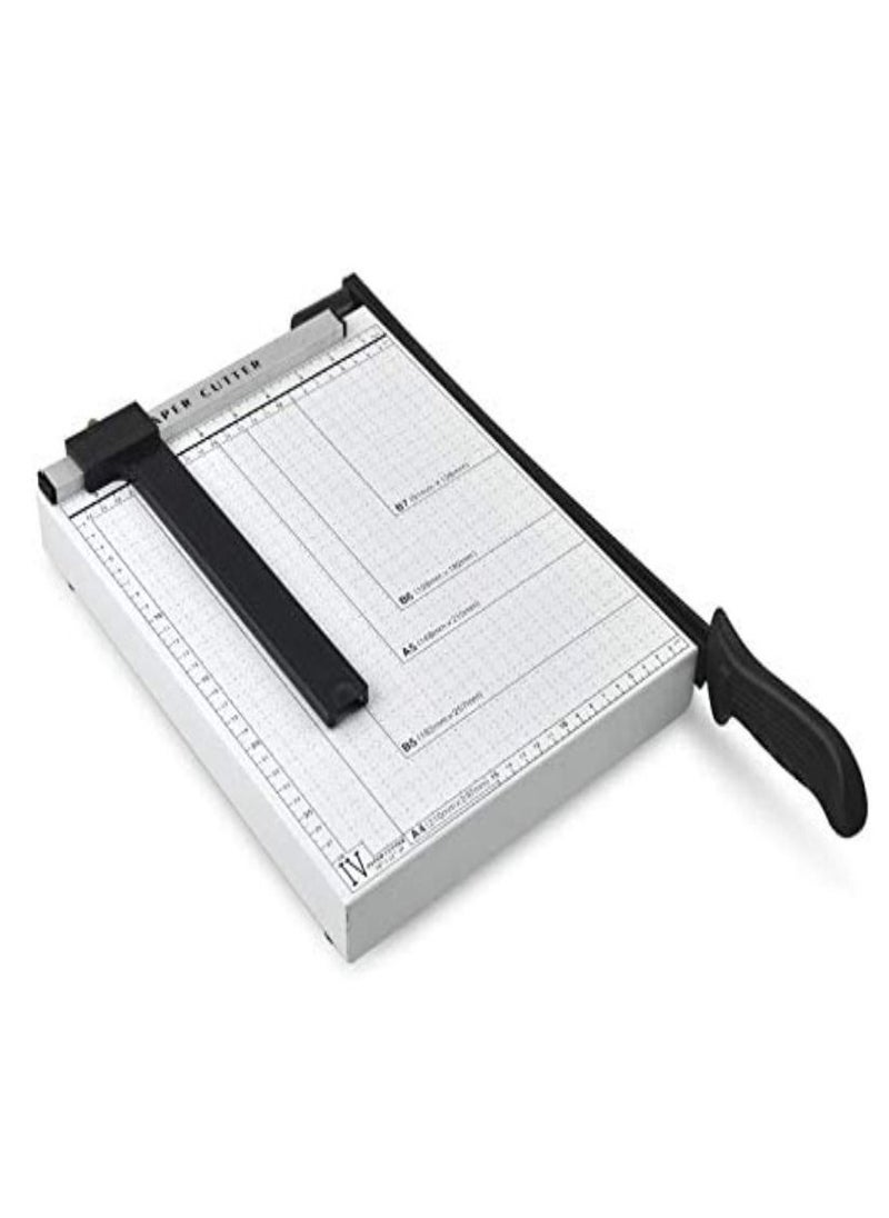 Rubik - Paper Cutter A4 Paper Trimmer Photo Guillotine Craft Machine, 10 Sheets Capacity White - Image 1