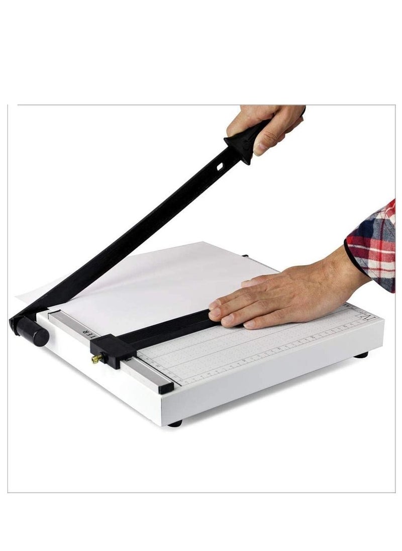 Rubik - Paper Cutter A4 Paper Trimmer Photo Guillotine Craft Machine, 10 Sheets Capacity White - Image 1